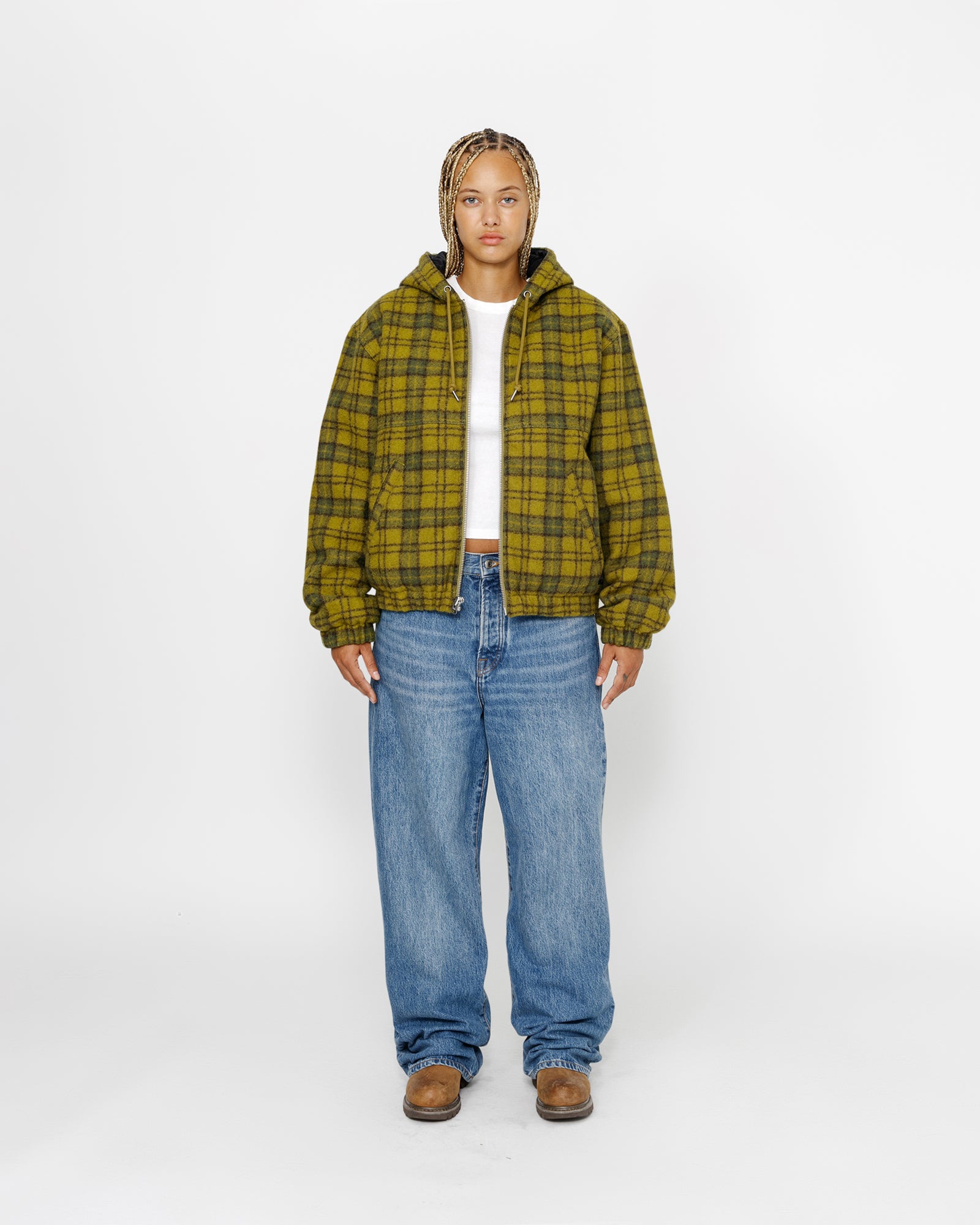 ᐈStussy WORK JACKET WOOL PLAID ( 115811 )- цена 16680 грн