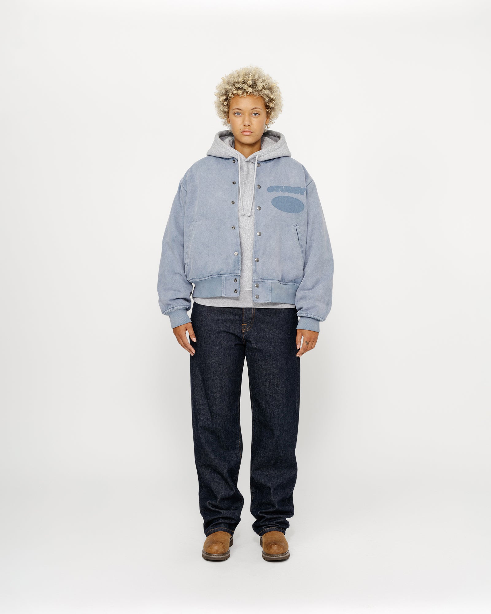 ᐈ Stussy GHOST LOGO CANVAS VARSITY JACKET ( 115820 ) - ціна 19410