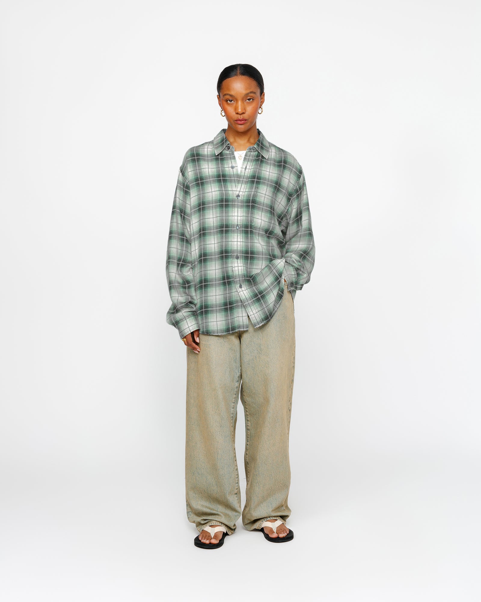 ᐈStussy MATTHEW SHIRT LG PRINTED PLAID ( 1110336 )- цена