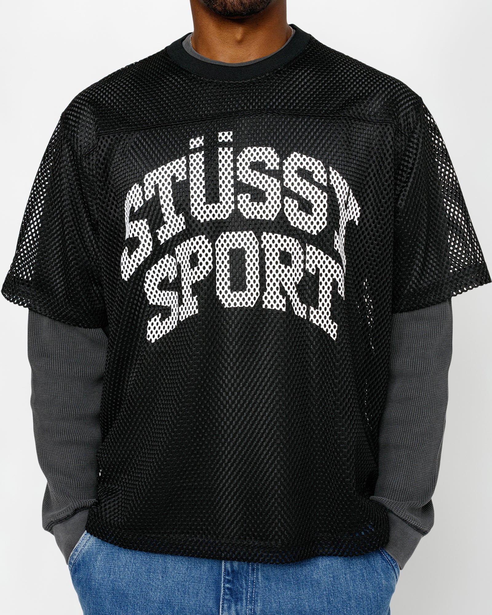 STUSSY・TEAM JERSEY STUSSY SPORT Stussy Sport Jersey Black Men's - SS24 - US