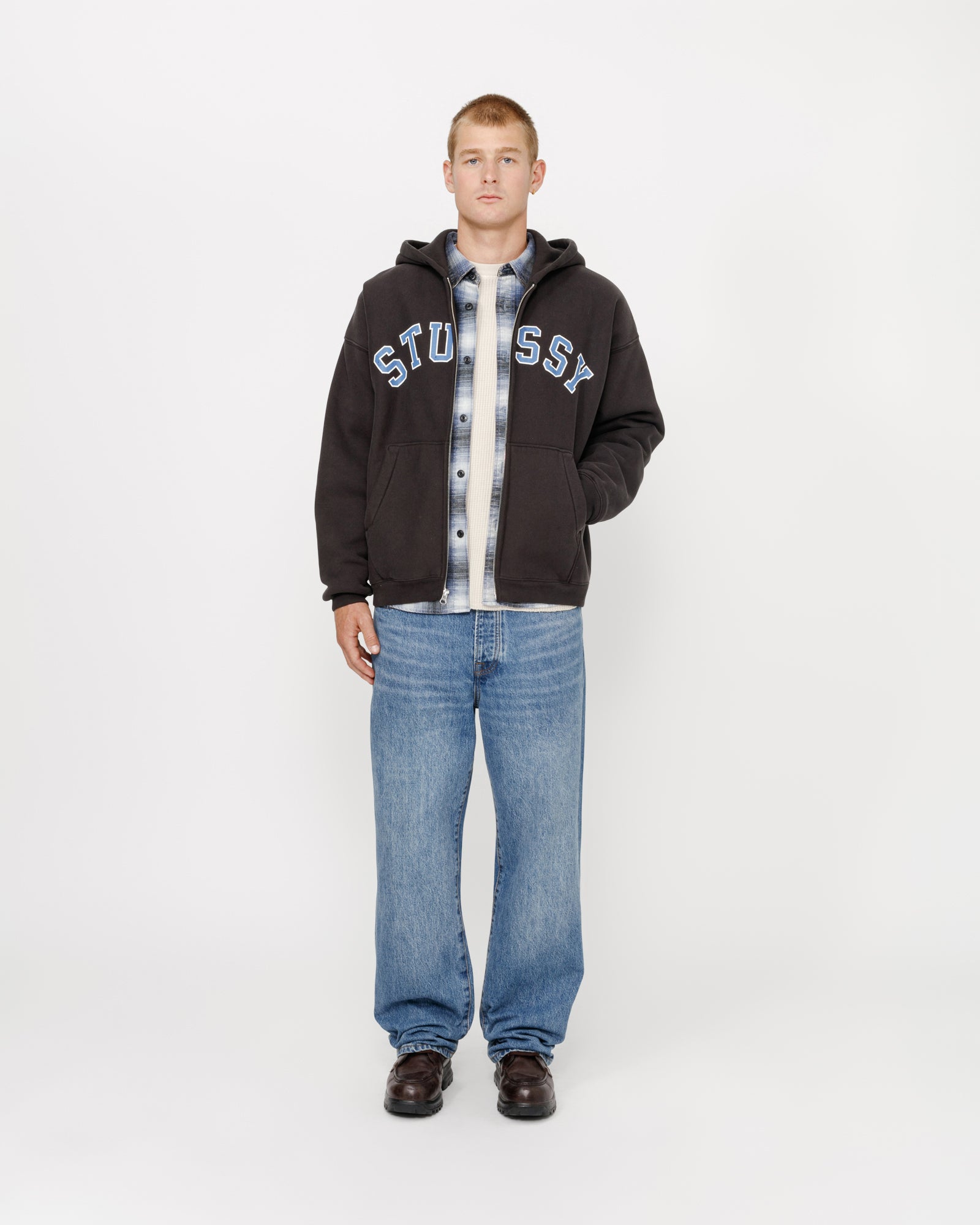 トップス STUSSY ZIP HOODIE FADED GRAPHIC Faded Graphic Zip Hoodie – Washed Beige | Sweats | Stüssy Canada