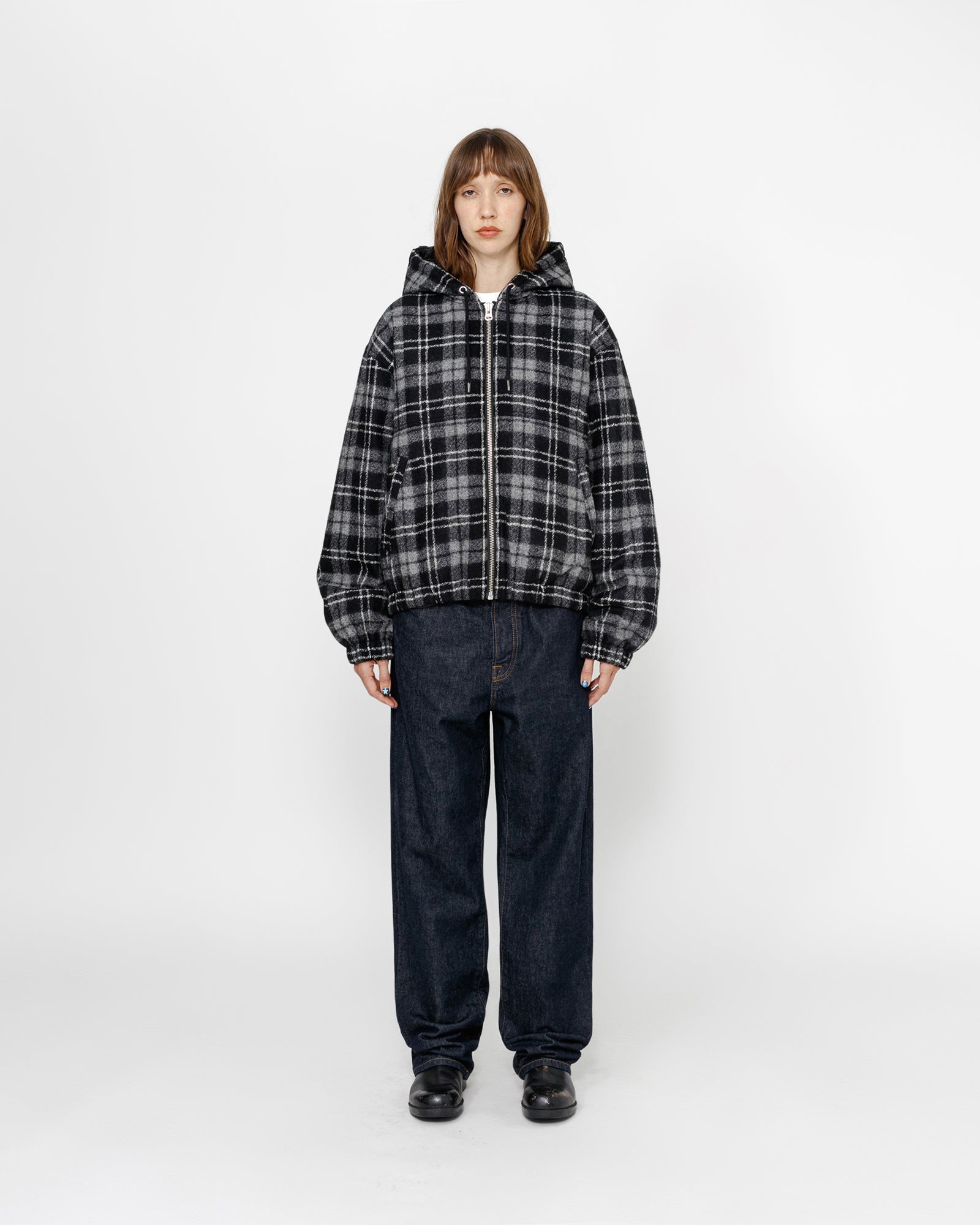 STUSSY WORK JACKET WOOL PLAID Sサイズ　パーカー STUSSY WORK JACKET WOOL PLAID Sサイズ パーカー