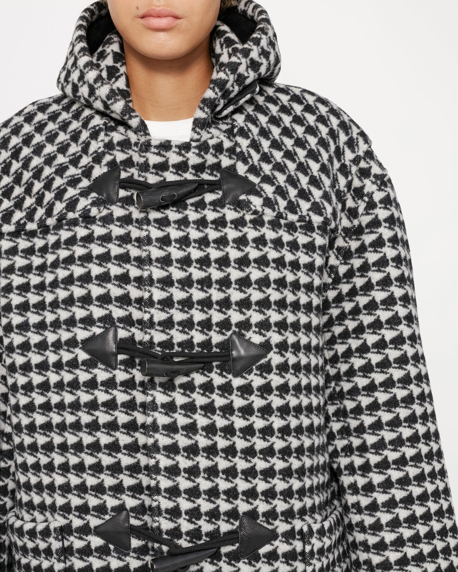 STÜSSY & DENIM TEARS DUFFLE COAT S STUSSY x DENIM TEARS DUFFLE COAT black S Genuine / 36716 | eBay
