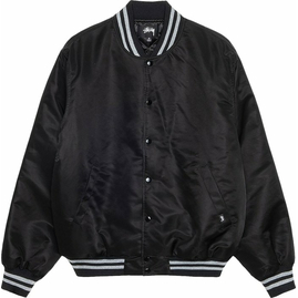 Куртка Stussy Sequins Satin Jacket 'Black' (115718-BLACK), Розмір: L, фото 