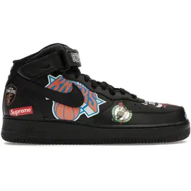 Nike Air Force 1 Mid Supreme NBA Black, Размер: 38.5, Наличие: Склад США (10-24 дня), фото 