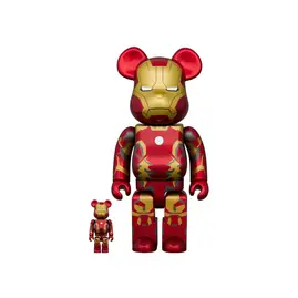 Bearbrick The Infinity Saga Iron Man Mark 43 100% & 400% Set, Наличие: Склад США (10-24 дня), фото 
