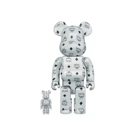 Bearbrick x MCM 100% & 400% Set White Chrome Ver., Наличие: Склад США (10-24 дня), фото 