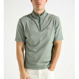 C.P. Company Tacting Piquet Zipped Polo Shirt Duck Green, Размер: L, Наличие: Забрать сейчас, фото 