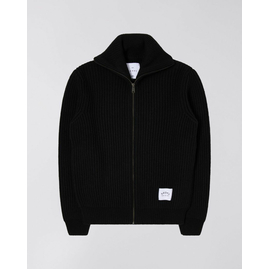 Edwin Gary Zipped Cardigan Wool Knit Blend Black garment washed, Размер: M, Наличие: Забрать сейчас, фото 