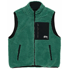 Жилетка Stussy SHERPA REVERSIBLE VEST (118528-TEAL), Размер: L, Наличие: Забрать сейчас, фото 