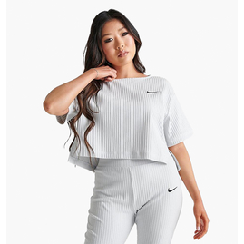 Футболка жіноча Nike Ribbed Jersey Short-Sleeve T-Shirt White Dv7870-025, Размер: M, Наличие: Склад (1-3 дня), фото 