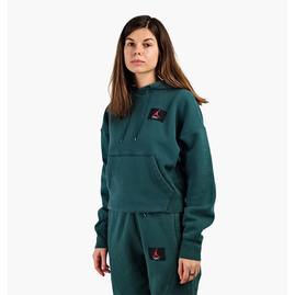 Худі жіноче Air Jordan Flight Womens Fleece Pullover Hoodie Dark Green CV7737-300, Размер: S, Наличие: Склад (1-3 дня), фото 