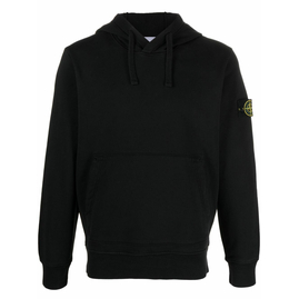 Stone Island Logo Patch Hoodie in Black, Размер: S, Наличие: Склад (1-3 дня), фото 