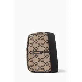 Off-White Arrows Monogram Crossbody Bag in Leather, Размер: MISC, Наличие: Забрать сейчас, фото 