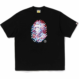 BAPE ABC CAMO ILLUSION APE HEAD RELAXED FIT T-SHIRT BLACK, Размер: L, Наличие: Склад (1-3 дня), фото 