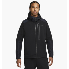 Толстовка чоловіча Nike M Nk Tch Flc Overlay Fz Black Dr6165-010, Розмір: XXL, Наявність: Склад (1-3 дня), фото 