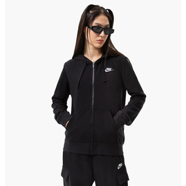 Толстовка жіноча Nike W Nsw Club Flc Fz Black Dq5471-010, Размер: M, Наличие: Склад (1-3 дня), фото 