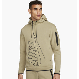 Світшот чоловічий Nike Tch Flc Gx Po Hoodie Olive Dx0577-247, Размер: S, Наличие: Склад (1-3 дня), фото 