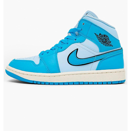 Кросівки жіночі Air Jordan Retro 1 Mid Se Casual Shoes Light Blue Dv1302-400, Розмір: 35.5, Наявність: Склад (1-3 дня), фото 