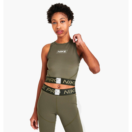 Топ жіночий Nike Pro Dri-Fit Graphic Crop Tank Olive Dq5593-222, Розмір: M, Наявність: Склад (1-3 дня), фото 