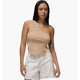 Майка жіноча Air Jordan Asymmetrical Rib Tank Beige FN5798-244, Размер: M, Наличие: Склад (1-3 дня), фото 