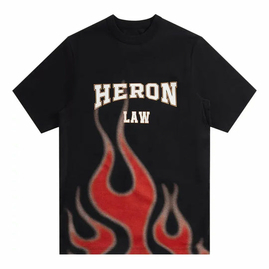 HERON PRESTON Heron Law Flames T-Shirt 'Black', Размер: S, Наличие: Забрать сейчас, фото 