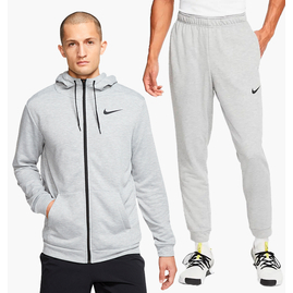 Спортивний костюм чоловічий Nike M Nk Dry Pant Taper Fleece Grey CJ4317-063__CJ4312-063, Размер: XS, Наличие: Склад (1-3 дня), фото 