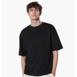 Футболка унісекс Uniqlo Airism Cotton Oversized Crew Neck Half-Sleeve T-Shirt Black 465185-09, Размер: S, Наличие: Склад (1-3 дня), фото 