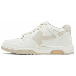 Off-White White & Beige Out Of Office Sneakers, Размер: 39, Наличие: Склад (1-3 дня), фото 