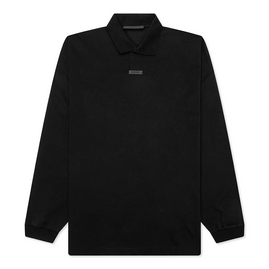 Fear Of God Essentials Black Logo Patch Long Sleeve Polo, Размер: S, Наличие: Склад (1-3 дня), фото 