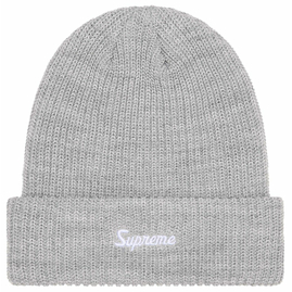 SUPREME LOOSE GAUGE BEANIE HEATHER GREY, Размер: O/S, Наличие: Склад (1-3 дня), фото 