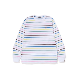 BAPE Hoop Relaxed Fit L/S TeeWhite, Розмір: M, Наявність: Забрати зараз, фото 