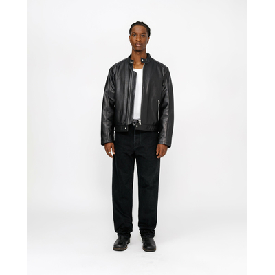 ᐈStussy CAFE RACER LEATHER JACKET ( 115771 )- цена 30610
