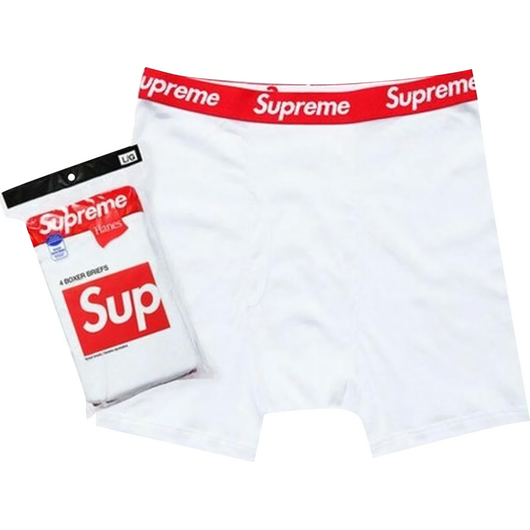 Боксеры Supreme x Hanes Boxer Briefs (4 Pack) 'White' (99HAA36 WHITE), Размер: S, фото 