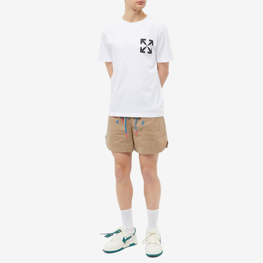 Шорты Nike x Off-White Woven Short 'Khaki' (DN1702-247), Размер: XL, фото , изображение 4