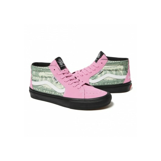 Кроссовки Supreme x Skate Grosso Mid 'Dollar Bill - Pink' (VN0A5FCGPNK), Размер: 44, фото , изображение 2