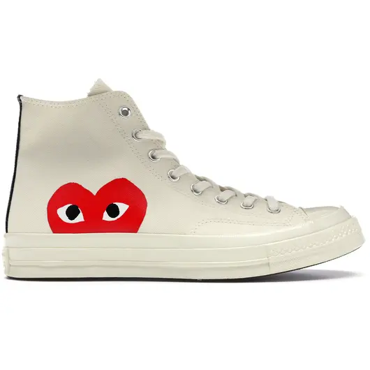 Converse Chuck Taylor All Star 70 Hi Comme des Garcons PLAY White, Размер: 35, фото 