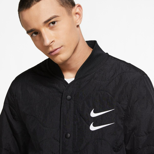 Куртка Nike M Nsw Swoosh Jkt+ Quilted Black CU3922-010, Размер: S, фото , изображение 4