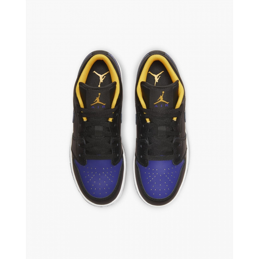 Кросівки Nike Air Jordan 1 Low Lakers Black 553560-075, Розмір: 36, фото , изображение 5