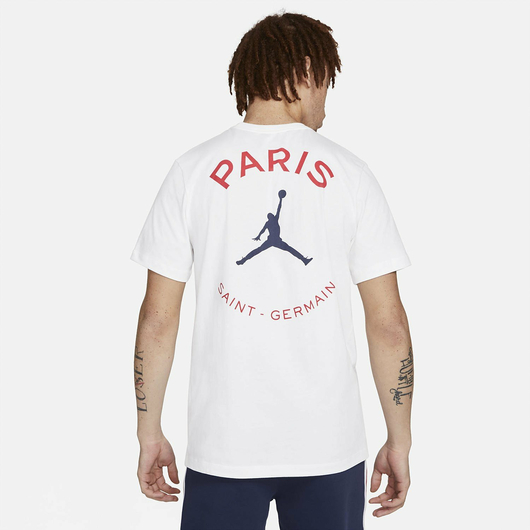 Футболка Air Jordan Psg X Paris Saint-Germain Logo White DB6514-100, Розмір: XL, фото , изображение 2