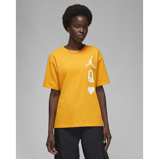 Футболка Air Jordan Flight WomenS T-Shirt Yellow DQ4471-705, Размер: S, фото , изображение 2