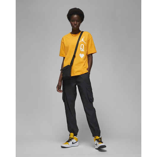 Футболка Air Jordan Flight WomenS T-Shirt Yellow DQ4471-705, Размер: S, фото , изображение 5