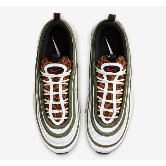 Кросівки Nike Air Max 97 Goes Wild With A Leopard Tongue White/Olive DX8973-100, Размер: 44, фото , изображение 4