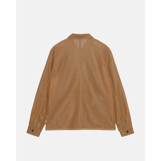 Stussy ZIP SHIRT PERFORATED LEATHER, Розмір: S, фото , изображение 2