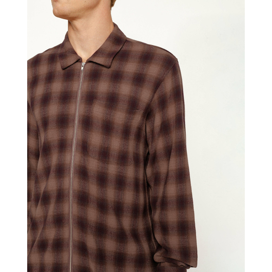 Stussy ZIP SHIRT TWISTED YARN PLAID, Размер: S, фото , изображение 5