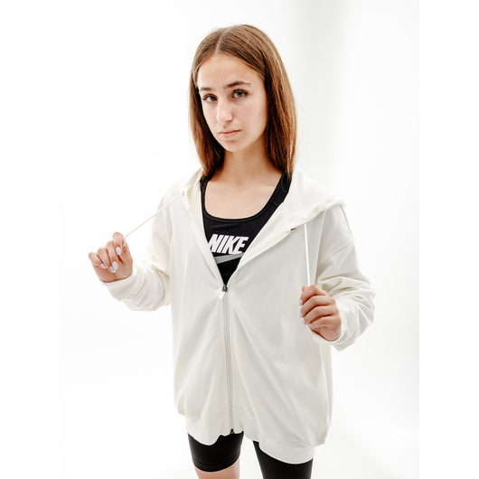 Кофта Nike W NSW JRSY OS FZ HOODIE, Розмір: L, фото , изображение 2