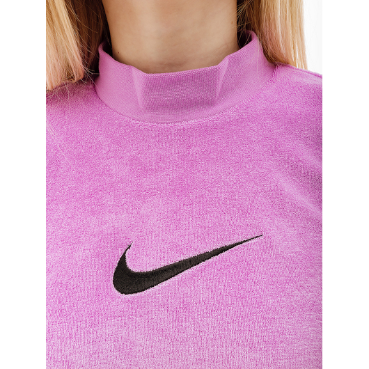 Футболка Nike W NSW MOCK SS TEE TRRY MS, Размер: L, фото , изображение 4