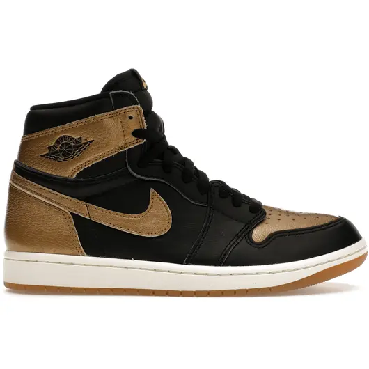 Jordan 1 Retro High OG Black Metallic Gold, Размер: 35.5, фото 