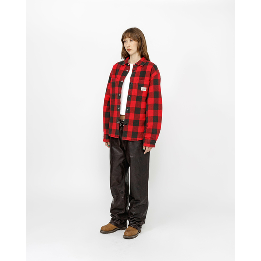 Stussy SHERPA LINED BUFFALO PLAID SHIRT, Размер: S, фото , изображение 5