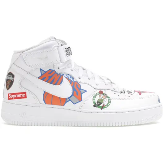 Nike Air Force 1 Mid Supreme NBA White, Размер: 40, Наличие: Склад США (10-24 дня), фото 